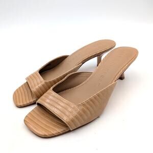 Katy Perry The Ladie Kitten Heel Slide Sandal Women's Caramel Size US7.5M EU37.5